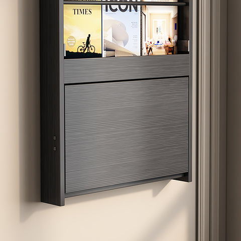 Wall-Mounted Small Workstation black