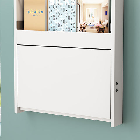 Wall-Mounted Computer Desk white