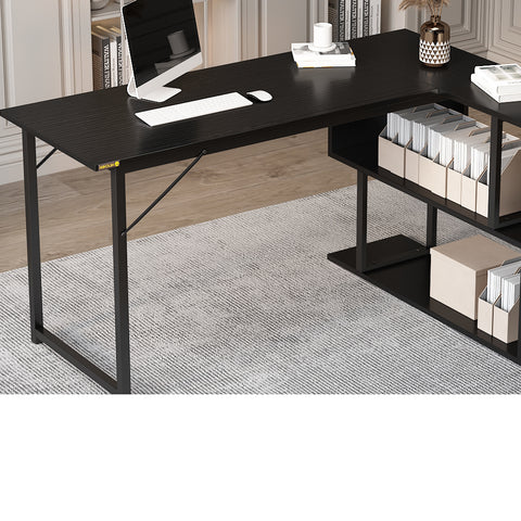 Computer Desk with Square Shelves