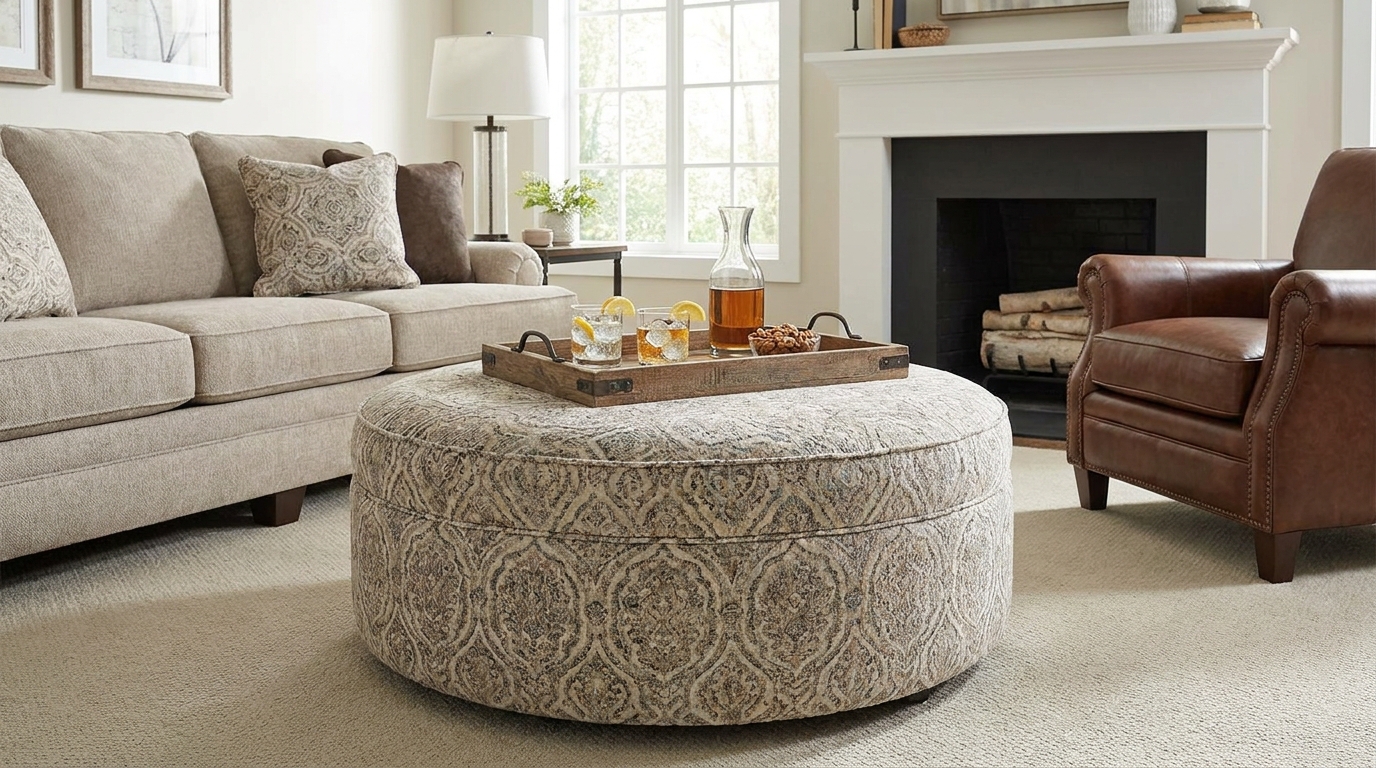 cocktail ottoman large flat