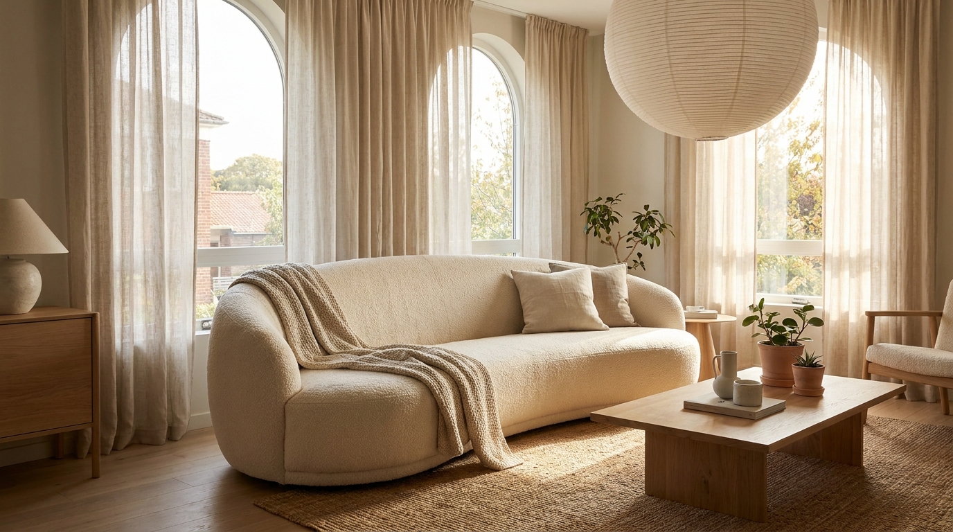 curved sofa organic soft