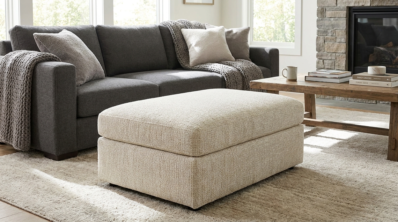 ottoman padded upholstered