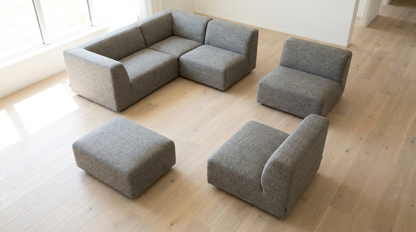 modular sofa armless corner ottoman
