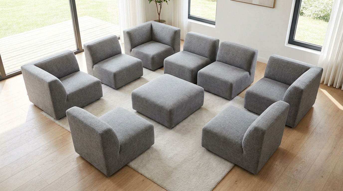 modular sofa flexible interchangeable