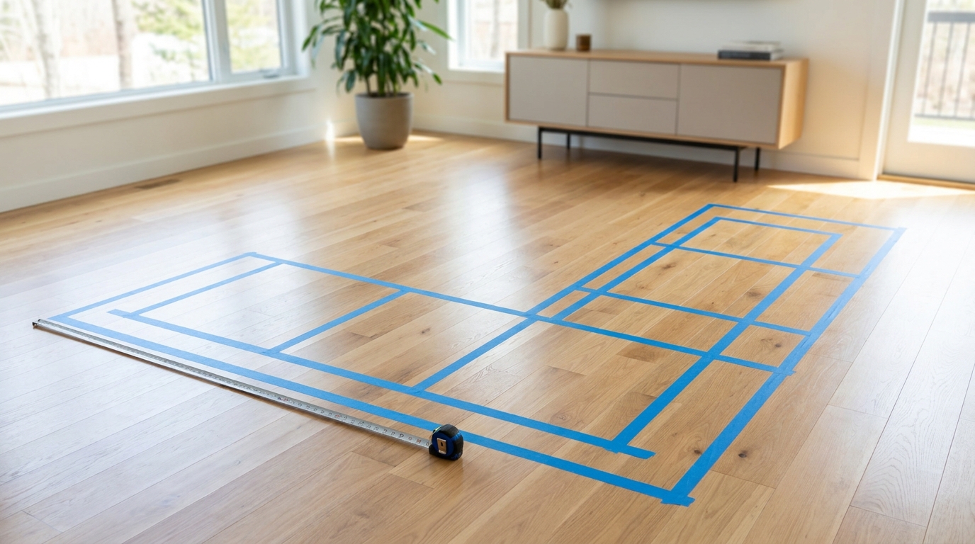 modular sofa measured footprint