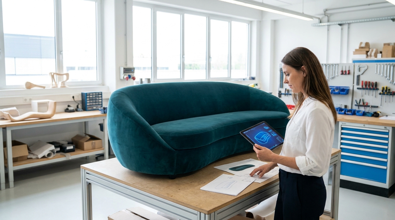 sofa ergonomic velvet